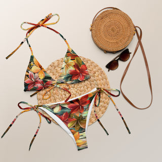 Vibrant floral string bikini