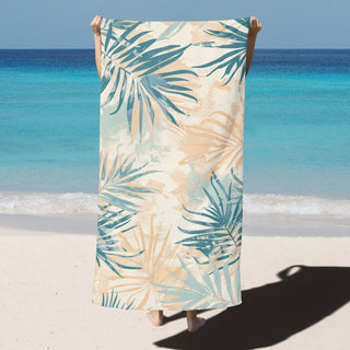 Tropic Paradise Leaves - Beach Towel